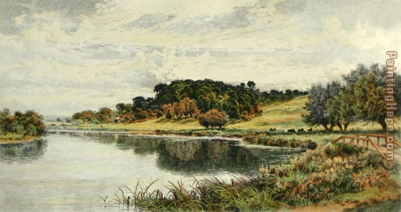 Wooded Banks of the Thames painting - Benjamin Williams Leader Wooded Banks of the Thames art painting